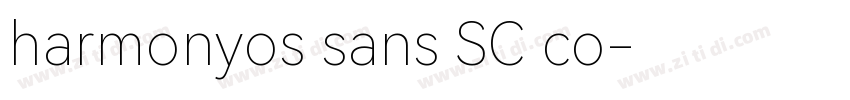 harmonyos sans SC co字体转换